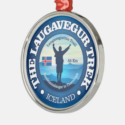 Laugavegur Trek Metalen Ornament (Links)