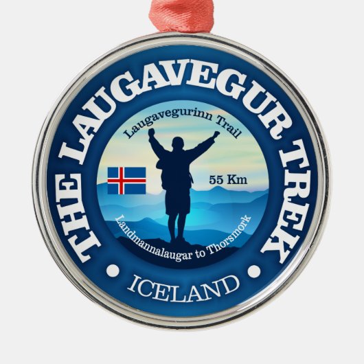 Laugavegur Trek Metalen Ornament (Voorkant)