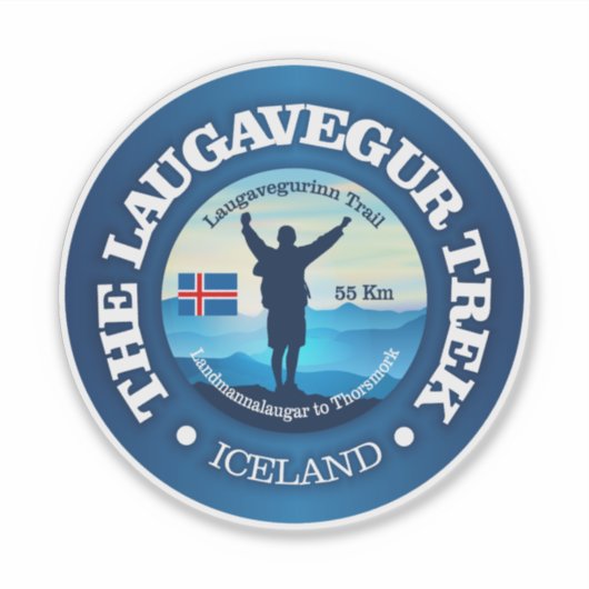 Laugavegur Trek Sticker (Voorkant)