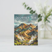 Laugavegur Wandelpad IJsland Briefkaart (Staand voorkant)