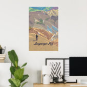 Laugavegur Wandelroute IJsland Reisposter Poster (Thuiskantoor)