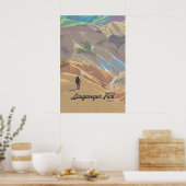 Laugavegur Wandelroute IJsland Reisposter Poster (Keuken)
