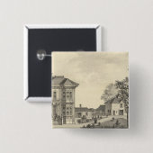 Laugenour residentie, Woodland Vierkante Button 5,1 Cm (Voorkant /achterkant)