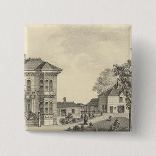 Laugenour residentie, Woodland Vierkante Button 5,1 Cm