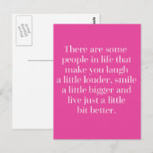 Laugh A Little Louder Quote Briefkaart (Voorkant / Achterkant)