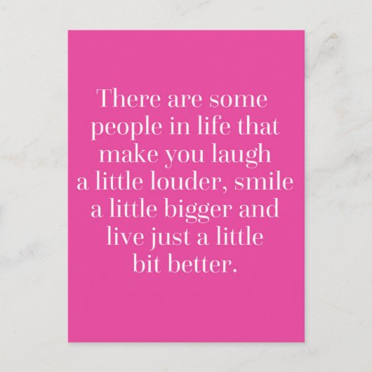 Laugh A Little Louder Quote Briefkaart (Voorkant)