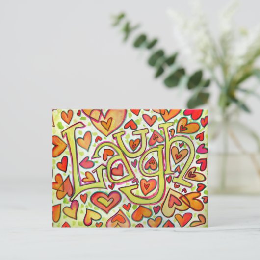Laugh Briefkaart (Staand voorkant)