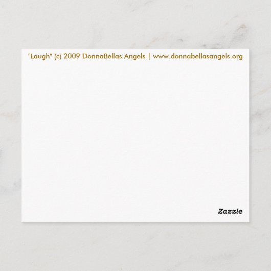 Laugh Briefkaart (Achterkant)