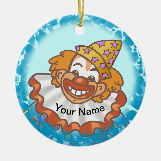 Laugh Clown Face Keramisch Ornament (Voorkant)