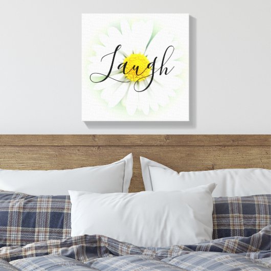 Laugh Daisy Canvas Afdruk (Insitu (Slaapkamer))