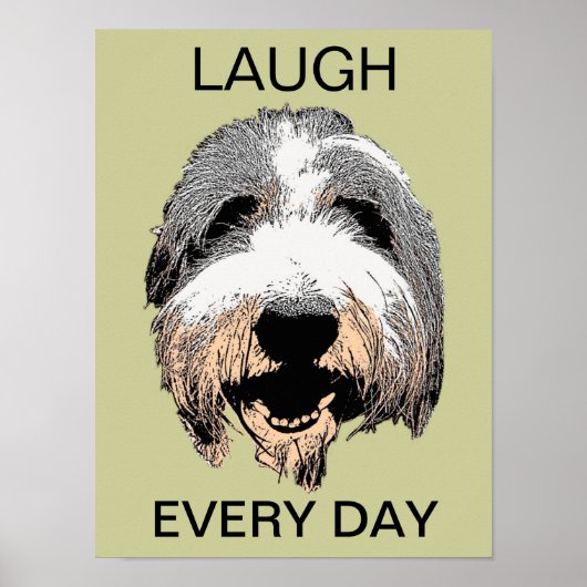 Laugh Elke dag Pop Art Poster (Voorkant)