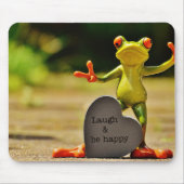 Laugh en Be Happy Frog Muismat (Voorkant)