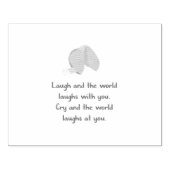 Laugh en Cry Rubberstempel (Afrduk)