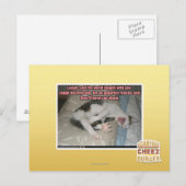 Laugh en de wereld lachen met je uit briefkaart (Voorkant / Achterkant)