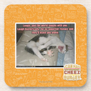 Laugh en de wereld lachen met je uit drankjes onderzetter