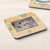 Laugh en de wereld lachen met je uit drankjes onderzetter (Linkerzijde)