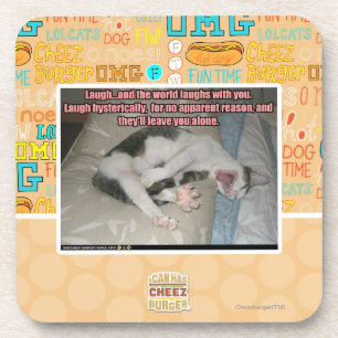 Laugh en de wereld lachen met je uit drankjes onderzetter