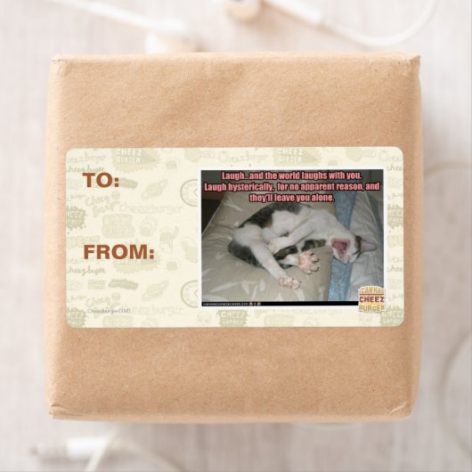 Laugh en de wereld lachen met je uit etiket (Insitu)