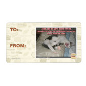 Laugh en de wereld lachen met je uit etiket (Voorkant)