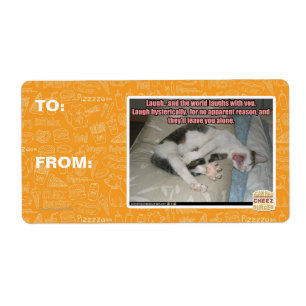 Laugh en de wereld lachen met je uit etiket