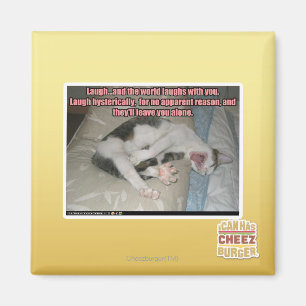 Laugh en de wereld lachen met je uit magneet