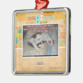 Laugh en de wereld lachen met je uit metalen ornament (Links)