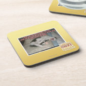 Laugh en de wereld lachen met je uit onderzetter (Linkerzijde)