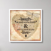 Laugh en Live Canvas Afdruk (Voorkant)