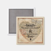 Laugh en Live Magneet (Voorkant / Achterkant)