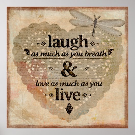 Laugh en Live Poster (Voorkant)