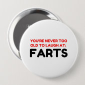 Laugh Farts Ronde Button 4,0 Cm (Voorkant /achterkant)