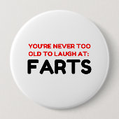 Laugh Farts Ronde Button 4,0 Cm (Voorkant)