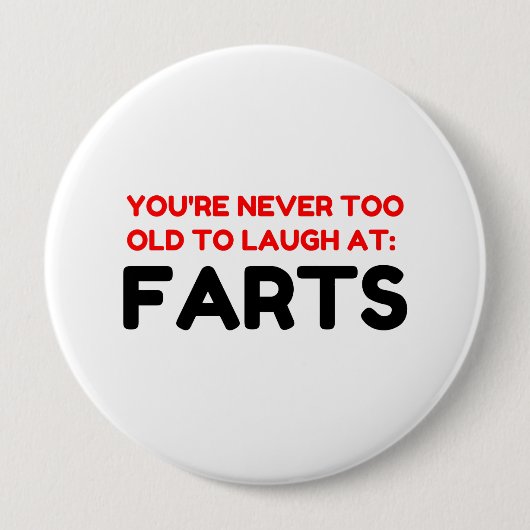 Laugh Farts Ronde Button 4,0 Cm (Voorkant)