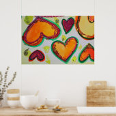 Laugh harst roze bannen schilderkunst Poster afdru (Keuken)