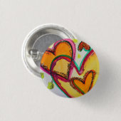Laugh Hearts Connect Art Buttonnen of Lapel Pins Ronde Button 3,2 Cm (Voorkant /achterkant)