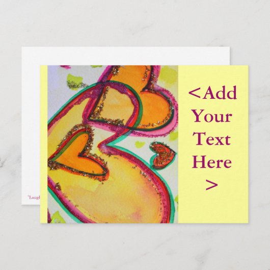 Laugh Hearts Connect Briefkaart (Voorkant / Achterkant)