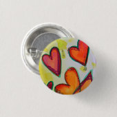 Laugh Hearts Flying Art Buttonnen of Pins Jewelry Ronde Button 3,2 Cm (Voorkant /achterkant)