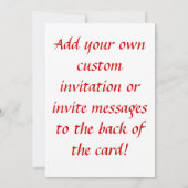 Laugh Hearts Flying Custom Invites Kaart (Achterkant)