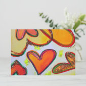Laugh Hearts Garden Custom Invites Kaart (Staand voorkant)