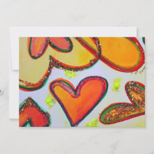 Laugh Hearts Garden Custom Invites Kaart
