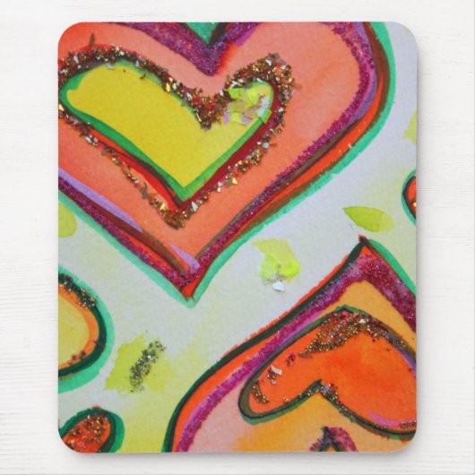 Laugh Hearts Mousepad Muismat (Voorkant)