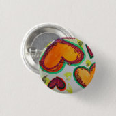 Laugh Hearts Pink Bliss Art Buttonnen of Lapel Pin Ronde Button 3,2 Cm (Voorkant /achterkant)