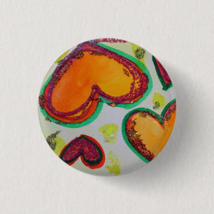 Laugh Hearts Pink Bliss Art Buttonnen of Lapel Pin Ronde Button 3,2 Cm