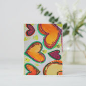 Laugh Hearts Pink Bliss Briefkaart (Staand voorkant)