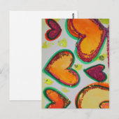 Laugh Hearts Pink Bliss Briefkaart (Voorkant / Achterkant)