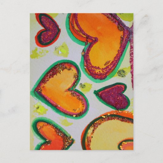 Laugh Hearts Pink Bliss Briefkaart (Voorkant)
