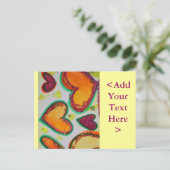 Laugh Hearts Pink Bliss Briefkaart (Staand voorkant)