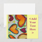 Laugh Hearts Pink Bliss Briefkaart (Voorkant / Achterkant)