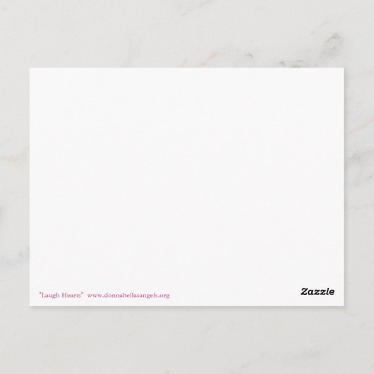 Laugh Hearts Pink Bliss Briefkaart (Achterkant)