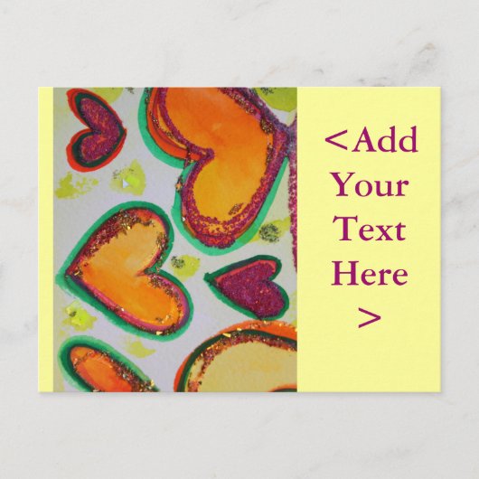 Laugh Hearts Pink Bliss Briefkaart (Voorkant)